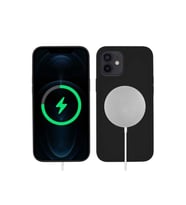 Apple iPhone 12 Mini Uyumlu Kılıf Zore Silksafe Wireless Kapak (Siyah)