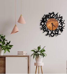 BK Gift Dekoratif 45cm Ahşap Duvar Saati-151