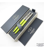 Parker Jotter Original Lime Tükenmez Kalem + 0.5 Versatil (uçlu) Kalem Set  İsme Özel Kalem  Hediyelik Kalem