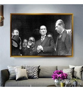 Altın Çerçeveli dekoratif tablo a788 (Gold)