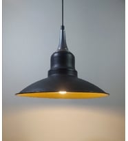RİOLİGHT RETRO TEKLİ METAL SARKIT ÇAP: 30CM (Siyah)