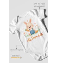 İlk Dişim Çıktı Kısa Kollu Bebek Body %100 Pamuk