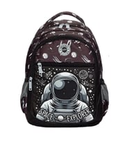 Vital İki Cepli Okul Çantası – Space Explorer Astronot Desenli Sırt Çantası