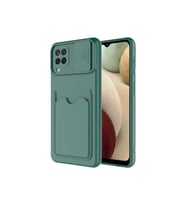 Samsung Galaxy M32 Uyumlu Kılıf Zore Kartix Kapak (Koyu Yeşil)