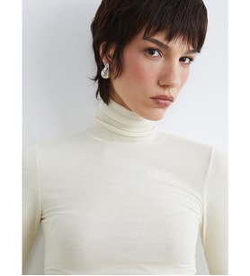 LCW Vision Ekru Dik Yaka Kadın Body