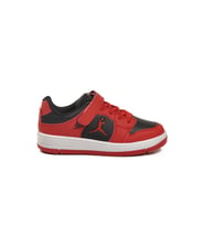 Cool Kırmızı Siyah Cırtlı Erkek Çocuk Sneaker Haykat Kısa F (Kırmızı-Siyah)