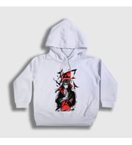 Presmono Unisex Çocuk Beyaz Genjutsu Uchiha Itachi Anime Naruto Kapüşonlu Sweatshirt 317752tt