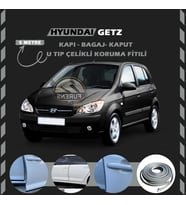 Hyundai Getz Oto Araç Kapı Koruma Fitili 5metre Parlak Gri Renk