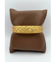 Arnes Jewelry Çelik 22 Ayar Altın Kaplama Bilezik (Gold)