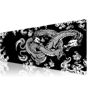 Lexroo Pro - Dikişli Kenar 80x40 cm Oyuncu Gaming Mouse Pad (Dragon Knot)