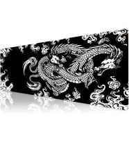 Lexroo Pro - Dikişli Kenar 80x40 cm Oyuncu Gaming Mouse Pad (Dragon Knot)
