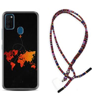 Samsung M21 M22 M23 M30 M31S M32 Kılıf Boyun Asklı Rasta Silikon İz Bırakan Uçak 1778