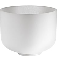 Meinl Sonic Energy 10" white-frosted Crystal Singing Bowl (D4, 432 Hz, Sacral Chakra)