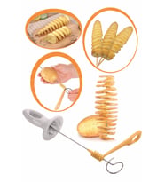 Spiral Patates Dilimleyici Çubukta Patates Cips Yapma Aparatı Patates Şiş