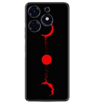Tecno Spark 10 Pro Kılıf Silikon Desen Özel Seri Red Moon 1710