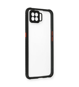 Oppo A73 Kılıf Miami Şeffaf Silikon - Siyah