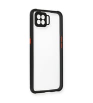 Oppo A73 Kılıf Miami Şeffaf Silikon - Siyah