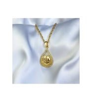 Damla Gold Tuğra Gelin Kolye (Gümüş)