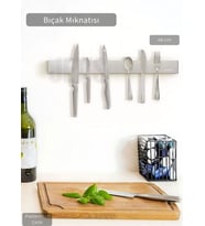 Bıçak Mıknatısı Askısı 45 cm Kalın Duvar Standı Çelik Bıçak Tutucu