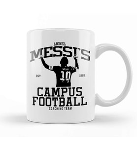 Lionel Messi Messi's Campus Football Coaching Team Kupa Bardak Porselen