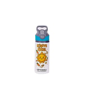 Kişiye Özel Baskılı Çelik Beyaz Pipetli Alüminyum Matara-Suluk 650ml Soğuk-Sıcak-Size Özel (Mavi)