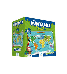 Puzzle 24 Parça Okul Öncesi Dünyamızı Öğreniyorum Seti 50x70 Cm - Mavi Su Dünyası (Çok Renkli)