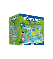 Puzzle 24 Parça Okul Öncesi Dünyamızı Öğreniyorum Seti 50x70 Cm - Mavi Su Dünyası (Çok Renkli)