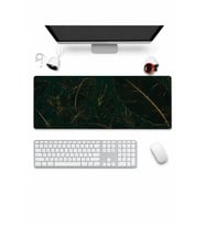 SonicTouch Klavye Mousepad 32x70cm Dikişsiz Pürüzsüz Sıvı Geçirmez Kaymaz Taban Zümrüt Bahçe
