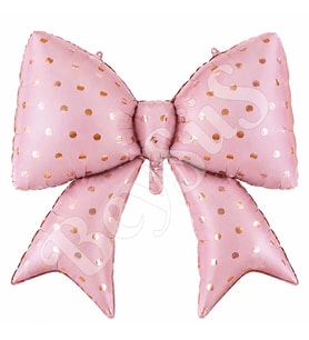 Pembe Fiyonk Gold Puantiyeli Folyo Balon