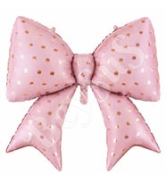 Pembe Fiyonk Gold Puantiyeli Folyo Balon
