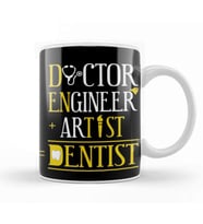 Doctor Engineer Artist Dentist Kupa Bardak Porselen