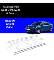Renault Tailant Cam Çıtası Komple Set Çerçevesi Kromu Nikelajı 2020 Sonrası