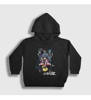 Presmono Unisex Çocuk Siyah Band Gorillaz Kapüşonlu Sweatshirt 54125tt