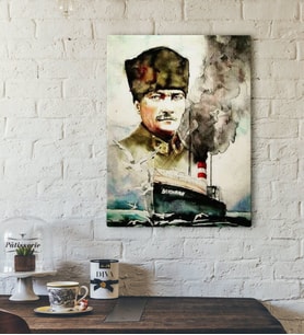 BK Home Atatürk Tasarımlı Kanvas Tablo-23