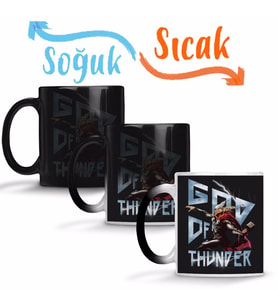 Thor God of Thunder Sihirli Kupa Bardak Porselen