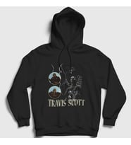 Presmono Unisex Siyah Loop Astroworld Travis Scott Kapüşonlu Sweatshirt 43020tt