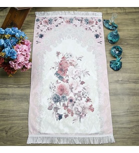 Lüks Hürrem Astarlı Seccade Pembe 70 x 117 cm - 600gr