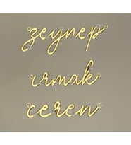 Kişiye Özel Taşlı İsim Kolye