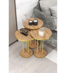 Zigon Sehpa Terra Gold Ceviz