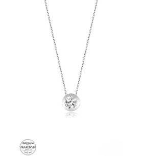 SWAROVSKİ TAŞLI  CRYSTAL 925 AYAR GÜMÜŞ KOLYE