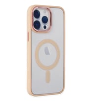 Durukar® iPhone 14 Pro Kılıf Room Magneticsafe Silikon - Pudra