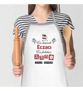 Kişiye Özel Eczacı Annelere Özel Mutfak Önlüğü