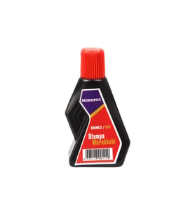 Monopol Istampa Mürekkebi 30 ML Kırmızı Stampa Mürekkebi (12 Adet)
