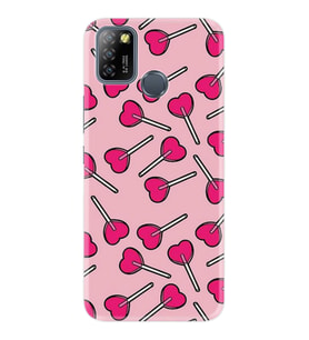INFINIX Smart 4 5 6 Zero 8 S5 Pro Kılıf Desemli Silikon Heart Lollipop 1414