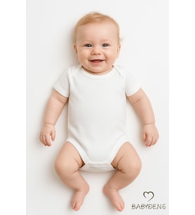 Beyaz Kısa Kollu Çıtçıtlı Bebek Body Zıbın Pamuklu 0-3 Ay - 24 Ay Tulum Rahat Bebek Giyim