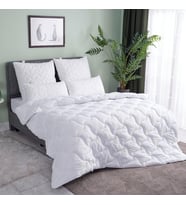 Miabella Home 155x215 Tek Kişilik Mikrofiber Saten  Beyaz Yorgan EKO 12542