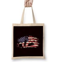 Chemistry US American Flag Science Laboratory Pharmacist Bez Çanta Uzun Saplı