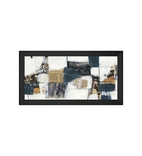 Soyut Şekiller Motifli Kanvas Tablo 50 x 70 cm Siyah Çerçeve