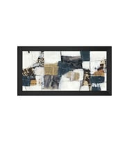 Soyut Şekiller Motifli Kanvas Tablo 50 x 70 cm Siyah Çerçeve
