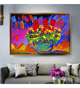 Altın Çerçeveli dekoratif tablo l305 (Gold)